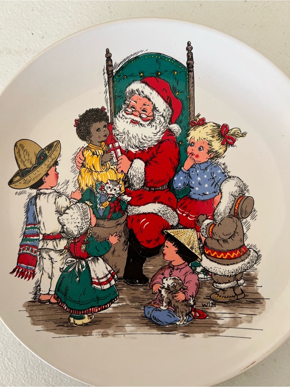 Vintage 1992 Potpourri Press Santa Christmas Plate